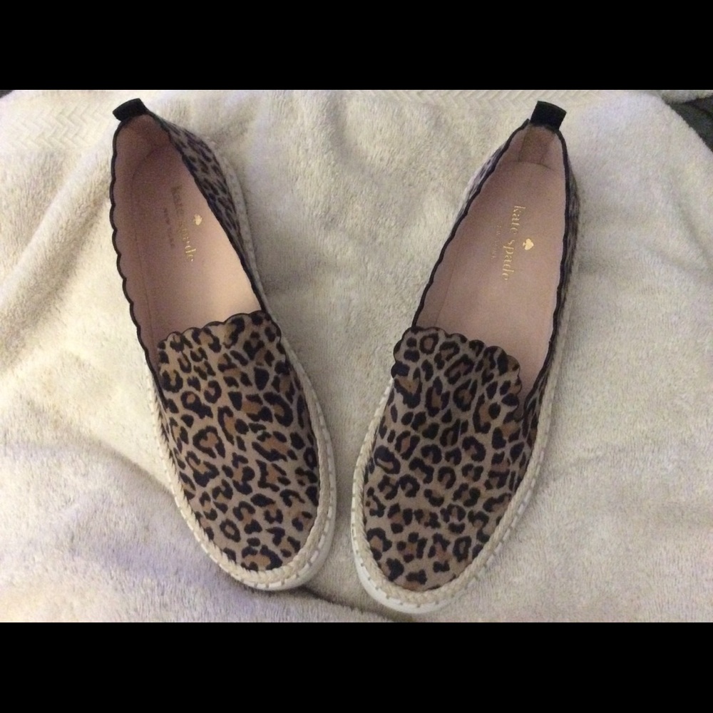 Kate Spade leopard slip on.